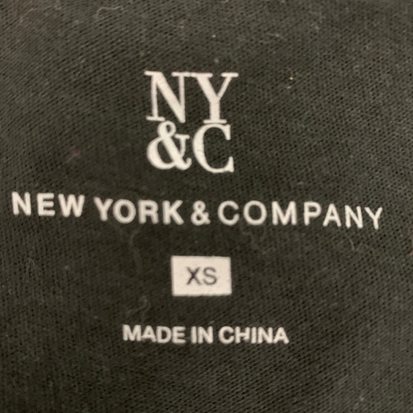 NY&C XS Black Sparkle Top 3/4 Sleeves - Picture 4 of 4